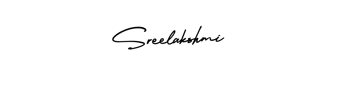 Make a beautiful signature design for name Sreelakshmi. With this signature (AmerikaSignatureDemo-Regular) style, you can create a handwritten signature for free. Sreelakshmi signature style 3 images and pictures png