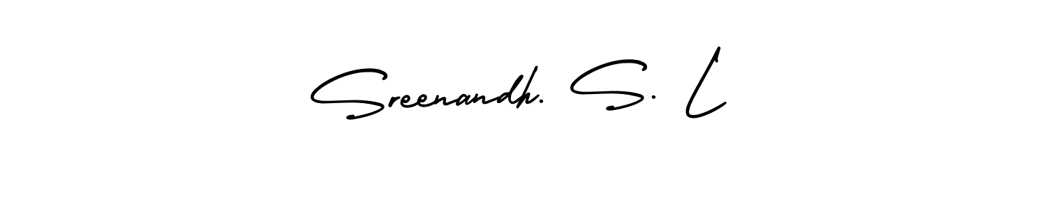 Design your own signature with our free online signature maker. With this signature software, you can create a handwritten (AmerikaSignatureDemo-Regular) signature for name Sreenandh. S. L. Sreenandh. S. L signature style 3 images and pictures png