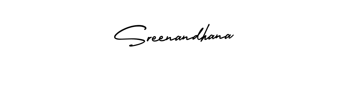 Make a short Sreenandhana signature style. Manage your documents anywhere anytime using AmerikaSignatureDemo-Regular. Create and add eSignatures, submit forms, share and send files easily. Sreenandhana signature style 3 images and pictures png