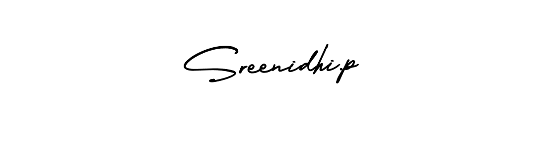 It looks lik you need a new signature style for name Sreenidhi.p. Design unique handwritten (AmerikaSignatureDemo-Regular) signature with our free signature maker in just a few clicks. Sreenidhi.p signature style 3 images and pictures png