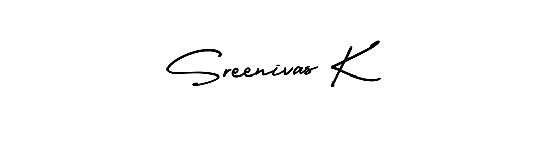 Create a beautiful signature design for name Sreenivas K. With this signature (AmerikaSignatureDemo-Regular) fonts, you can make a handwritten signature for free. Sreenivas K signature style 3 images and pictures png