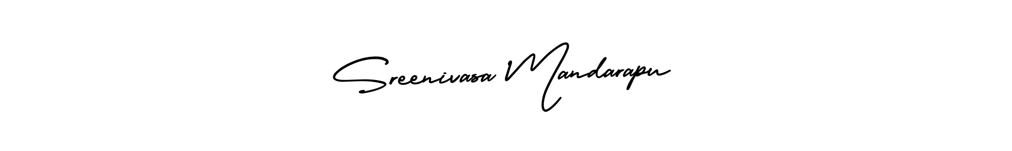 Use a signature maker to create a handwritten signature online. With this signature software, you can design (AmerikaSignatureDemo-Regular) your own signature for name Sreenivasa Mandarapu. Sreenivasa Mandarapu signature style 3 images and pictures png