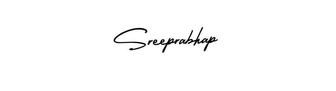 Use a signature maker to create a handwritten signature online. With this signature software, you can design (AmerikaSignatureDemo-Regular) your own signature for name Sreeprabhap. Sreeprabhap signature style 3 images and pictures png