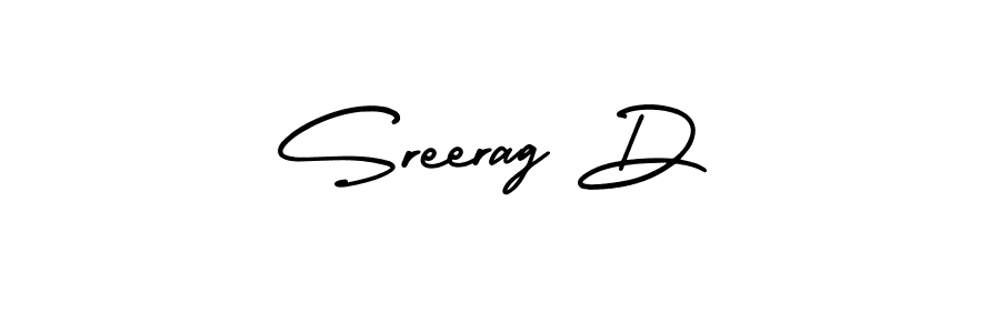 Make a short Sreerag D signature style. Manage your documents anywhere anytime using AmerikaSignatureDemo-Regular. Create and add eSignatures, submit forms, share and send files easily. Sreerag D signature style 3 images and pictures png