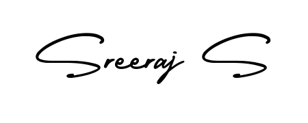 A dynamic signature style for Sreeraj S using AmerikaSignatureDemo-Regular script. Designed to look authentic, handwritten, and professional. Sreeraj S signature style 3 images and pictures png