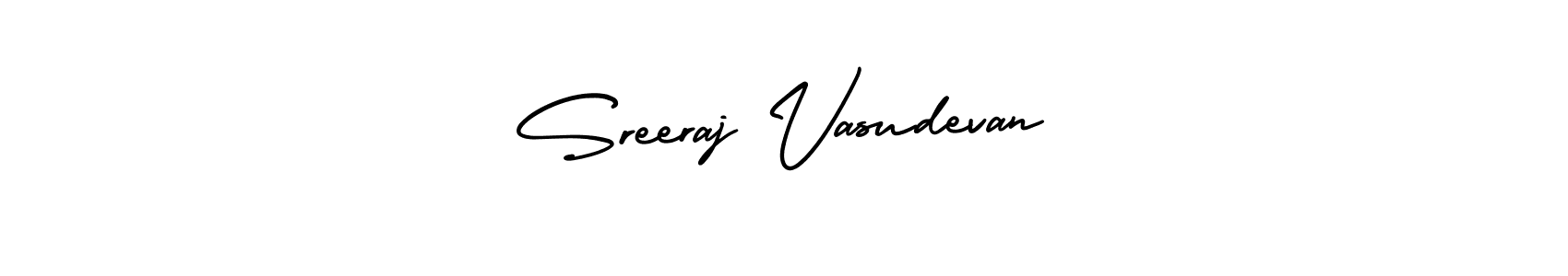 AmerikaSignatureDemo-Regular is a professional signature style that is perfect for those who want to add a touch of class to their signature. It is also a great choice for those who want to make their signature more unique. Get Sreeraj Vasudevan name to fancy signature for free. Sreeraj Vasudevan signature style 3 images and pictures png