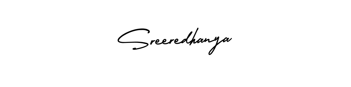Design your own signature with our free online signature maker. With this signature software, you can create a handwritten (AmerikaSignatureDemo-Regular) signature for name Sreeredhanya. Sreeredhanya signature style 3 images and pictures png