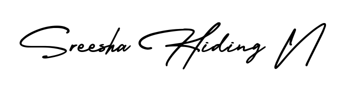 AmerikaSignatureDemo-Regular is a professional signature style that is perfect for those who want to add a touch of class to their signature. Get Sreesha Hiding N name fancy signature for free. Sreesha Hiding N signature style 3 images and pictures png