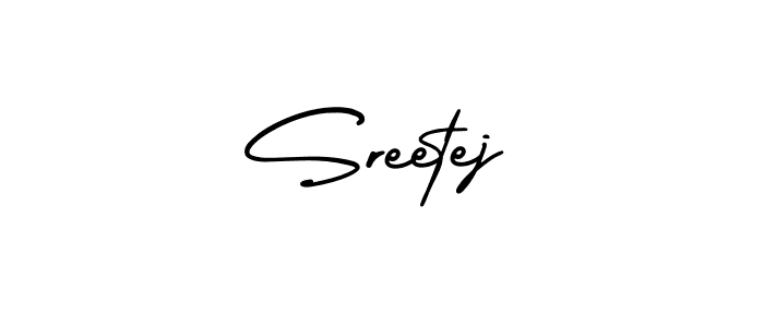 Use a signature maker to create a handwritten signature online. With this signature software, you can design (AmerikaSignatureDemo-Regular) your own signature for name Sreetej. Sreetej signature style 3 images and pictures png