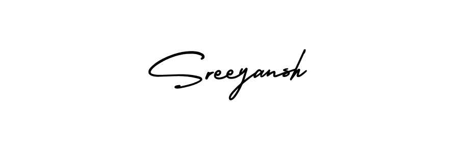 This is the best signature style for the Sreeyansh name. Also you like these signature font (AmerikaSignatureDemo-Regular). Mix name signature. Sreeyansh signature style 3 images and pictures png