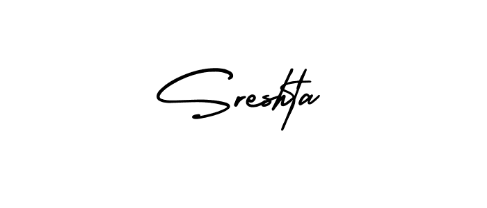 if you are searching for the best signature style for your name Sreshta. so please give up your signature search. here we have designed multiple signature styles  using AmerikaSignatureDemo-Regular. Sreshta signature style 3 images and pictures png