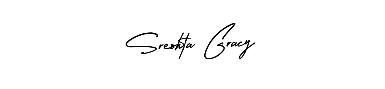 Make a beautiful signature design for name Sreshta Gracy. With this signature (AmerikaSignatureDemo-Regular) style, you can create a handwritten signature for free. Sreshta Gracy signature style 3 images and pictures png