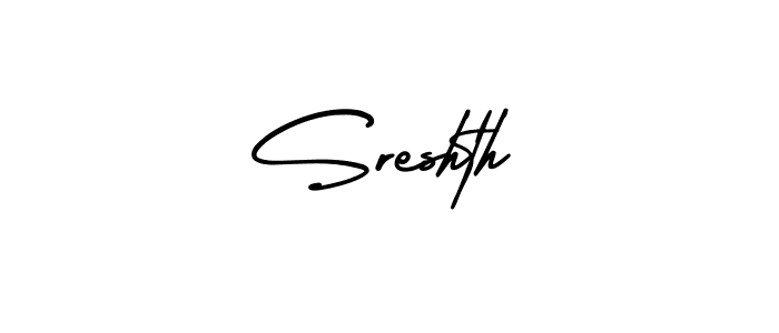 How to make Sreshth signature? AmerikaSignatureDemo-Regular is a professional autograph style. Create handwritten signature for Sreshth name. Sreshth signature style 3 images and pictures png