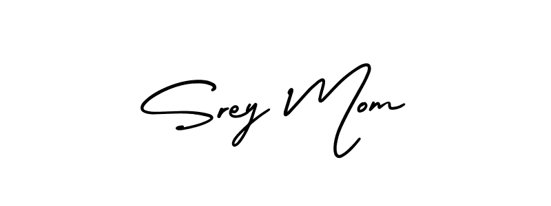 It looks lik you need a new signature style for name Srey Mom. Design unique handwritten (AmerikaSignatureDemo-Regular) signature with our free signature maker in just a few clicks. Srey Mom signature style 3 images and pictures png