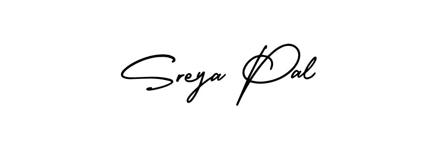 You should practise on your own different ways (AmerikaSignatureDemo-Regular) to write your name (Sreya Pal) in signature. don't let someone else do it for you. Sreya Pal signature style 3 images and pictures png