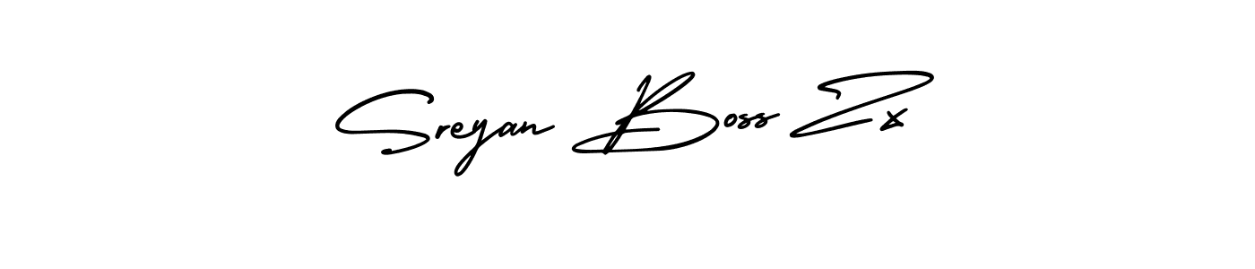 This is the best signature style for the Sreyan Boss Zx name. Also you like these signature font (AmerikaSignatureDemo-Regular). Mix name signature. Sreyan Boss Zx signature style 3 images and pictures png
