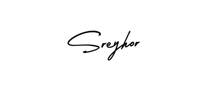 How to Draw Sreyhor signature style? AmerikaSignatureDemo-Regular is a latest design signature styles for name Sreyhor. Sreyhor signature style 3 images and pictures png