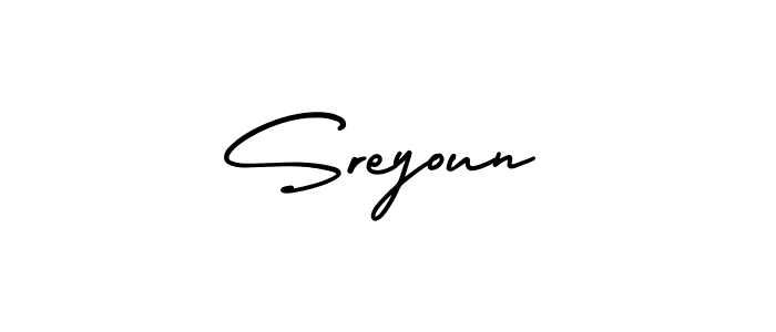 Make a beautiful signature design for name Sreyoun. Use this online signature maker to create a handwritten signature for free. Sreyoun signature style 3 images and pictures png