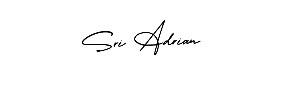 The best way (AmerikaSignatureDemo-Regular) to make a short signature is to pick only two or three words in your name. The name Sri Adrian include a total of six letters. For converting this name. Sri Adrian signature style 3 images and pictures png