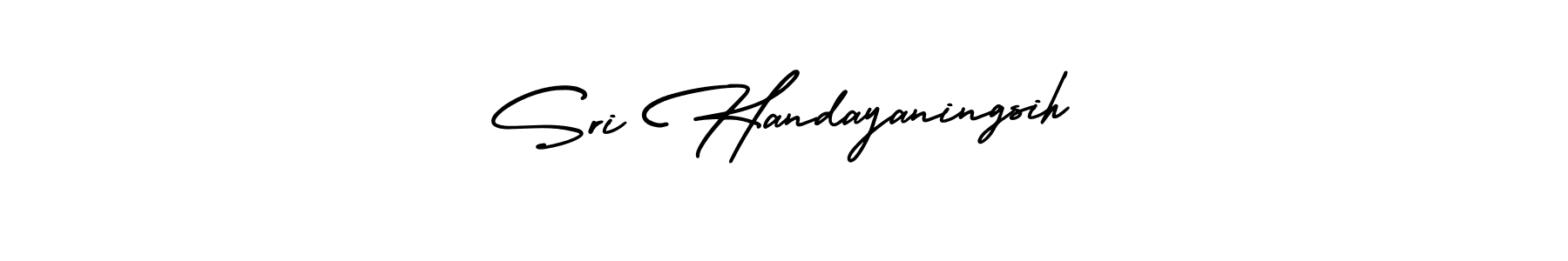 Design your own signature with our free online signature maker. With this signature software, you can create a handwritten (AmerikaSignatureDemo-Regular) signature for name Sri Handayaningsih. Sri Handayaningsih signature style 3 images and pictures png