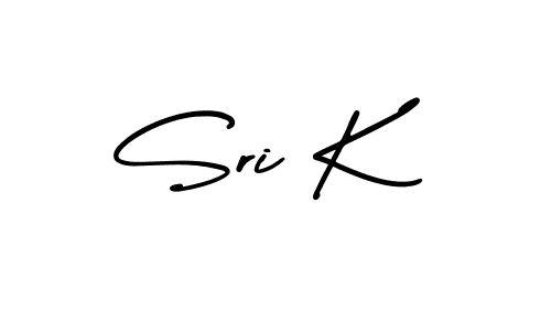 How to make Sri K name signature. Use AmerikaSignatureDemo-Regular style for creating short signs online. This is the latest handwritten sign. Sri K signature style 3 images and pictures png