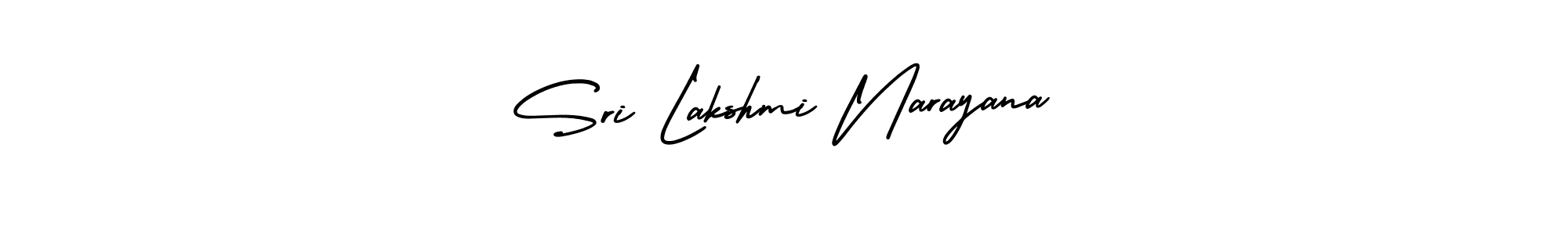 AmerikaSignatureDemo-Regular is a professional signature style that is perfect for those who want to add a touch of class to their signature. It is also a great choice for those who want to make their signature more unique. Get Sri Lakshmi Narayana name to fancy signature for free. Sri Lakshmi Narayana signature style 3 images and pictures png