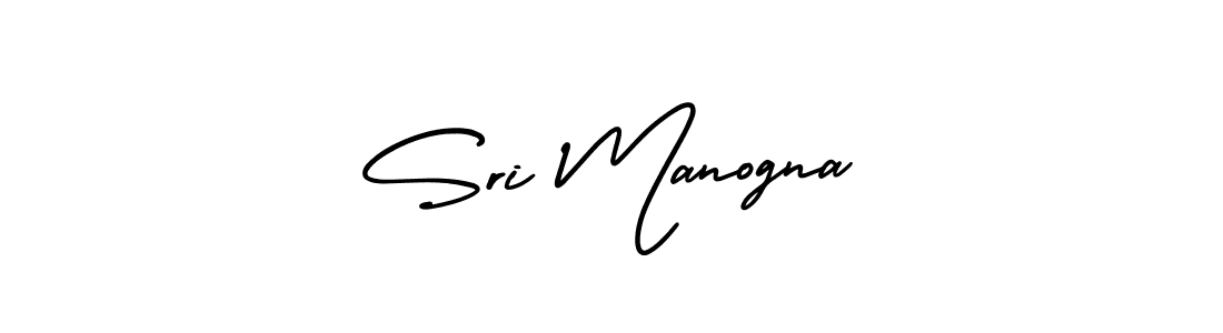 This is the best signature style for the Sri Manogna name. Also you like these signature font (AmerikaSignatureDemo-Regular). Mix name signature. Sri Manogna signature style 3 images and pictures png