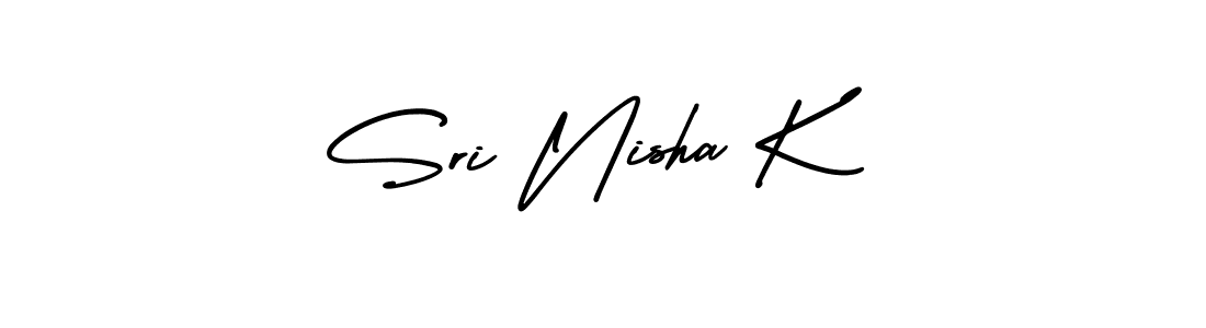 Make a beautiful signature design for name Sri Nisha K. With this signature (AmerikaSignatureDemo-Regular) style, you can create a handwritten signature for free. Sri Nisha K signature style 3 images and pictures png