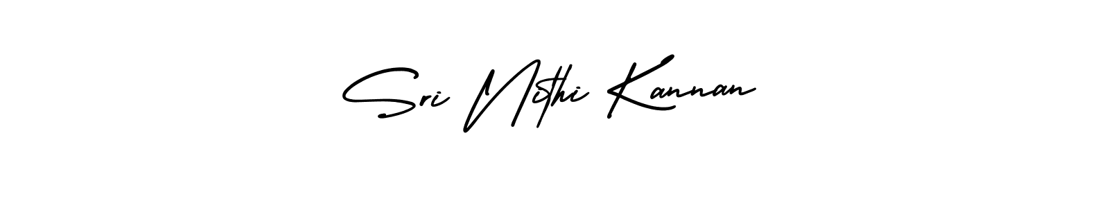 How to make Sri Nithi Kannan name signature. Use AmerikaSignatureDemo-Regular style for creating short signs online. This is the latest handwritten sign. Sri Nithi Kannan signature style 3 images and pictures png