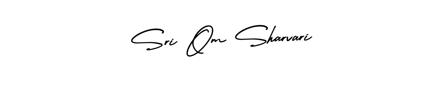 How to make Sri Om Sharvari name signature. Use AmerikaSignatureDemo-Regular style for creating short signs online. This is the latest handwritten sign. Sri Om Sharvari signature style 3 images and pictures png