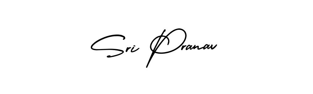 Use a signature maker to create a handwritten signature online. With this signature software, you can design (AmerikaSignatureDemo-Regular) your own signature for name Sri Pranav. Sri Pranav signature style 3 images and pictures png