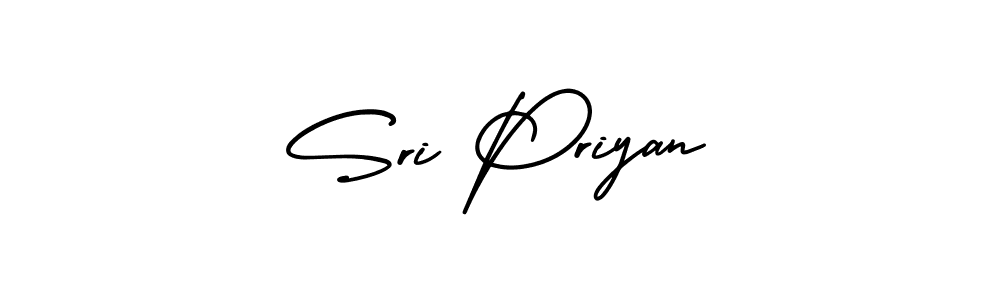 How to make Sri Priyan name signature. Use AmerikaSignatureDemo-Regular style for creating short signs online. This is the latest handwritten sign. Sri Priyan signature style 3 images and pictures png