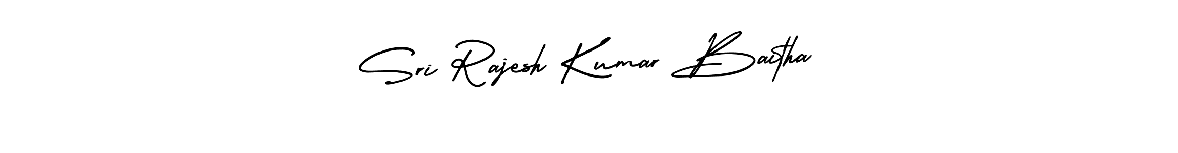 This is the best signature style for the Sri Rajesh Kumar Baitha name. Also you like these signature font (AmerikaSignatureDemo-Regular). Mix name signature. Sri Rajesh Kumar Baitha signature style 3 images and pictures png