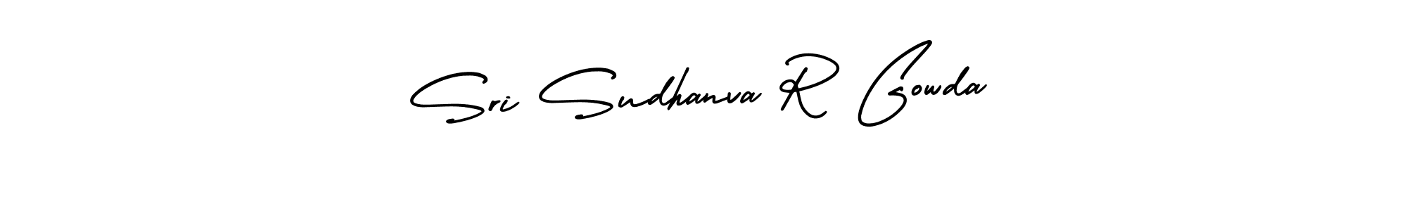 How to make Sri Sudhanva R Gowda signature? AmerikaSignatureDemo-Regular is a professional autograph style. Create handwritten signature for Sri Sudhanva R Gowda name. Sri Sudhanva R Gowda signature style 3 images and pictures png