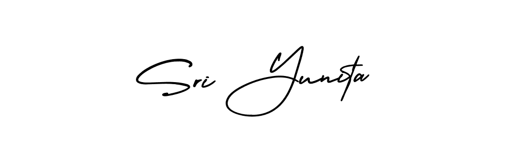 if you are searching for the best signature style for your name Sri Yunita. so please give up your signature search. here we have designed multiple signature styles  using AmerikaSignatureDemo-Regular. Sri Yunita signature style 3 images and pictures png