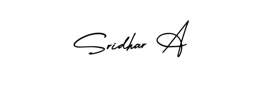 Create a beautiful signature design for name Sridhar A. With this signature (AmerikaSignatureDemo-Regular) fonts, you can make a handwritten signature for free. Sridhar A signature style 3 images and pictures png