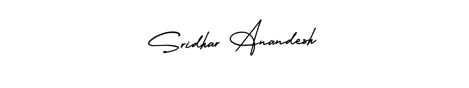 How to make Sridhar Anandesh signature? AmerikaSignatureDemo-Regular is a professional autograph style. Create handwritten signature for Sridhar Anandesh name. Sridhar Anandesh signature style 3 images and pictures png
