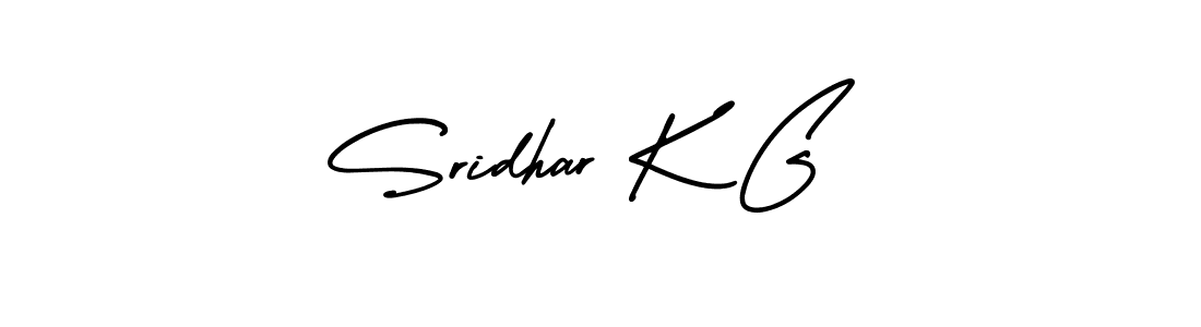 How to make Sridhar K G name signature. Use AmerikaSignatureDemo-Regular style for creating short signs online. This is the latest handwritten sign. Sridhar K G signature style 3 images and pictures png