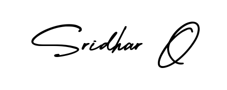 How to make Sridhar O name signature. Use AmerikaSignatureDemo-Regular style for creating short signs online. This is the latest handwritten sign. Sridhar O signature style 3 images and pictures png