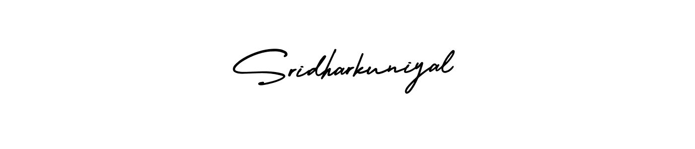 How to Draw Sridharkuniyal signature style? AmerikaSignatureDemo-Regular is a latest design signature styles for name Sridharkuniyal. Sridharkuniyal signature style 3 images and pictures png