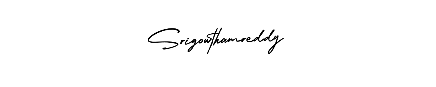 Design your own signature with our free online signature maker. With this signature software, you can create a handwritten (AmerikaSignatureDemo-Regular) signature for name Srigowthamreddy. Srigowthamreddy signature style 3 images and pictures png
