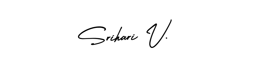 How to make Srihari V. signature? AmerikaSignatureDemo-Regular is a professional autograph style. Create handwritten signature for Srihari V. name. Srihari V. signature style 3 images and pictures png