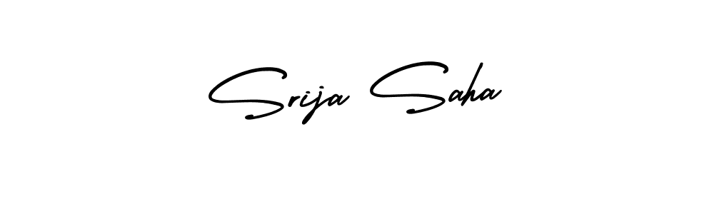 How to make Srija Saha name signature. Use AmerikaSignatureDemo-Regular style for creating short signs online. This is the latest handwritten sign. Srija Saha signature style 3 images and pictures png