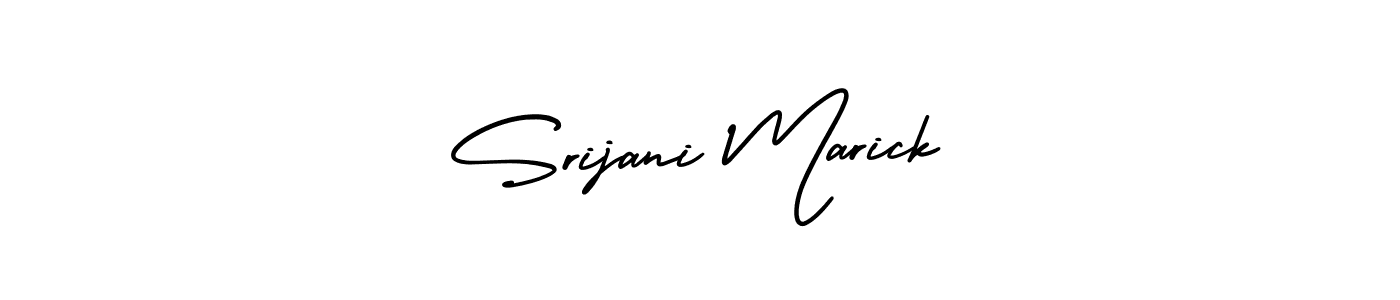Similarly AmerikaSignatureDemo-Regular is the best handwritten signature design. Signature creator online .You can use it as an online autograph creator for name Srijani Marick. Srijani Marick signature style 3 images and pictures png