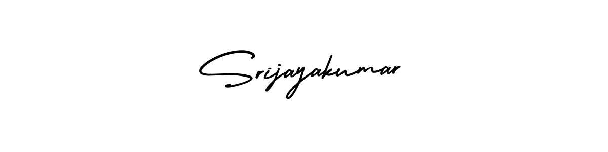 How to make Srijayakumar name signature. Use AmerikaSignatureDemo-Regular style for creating short signs online. This is the latest handwritten sign. Srijayakumar signature style 3 images and pictures png