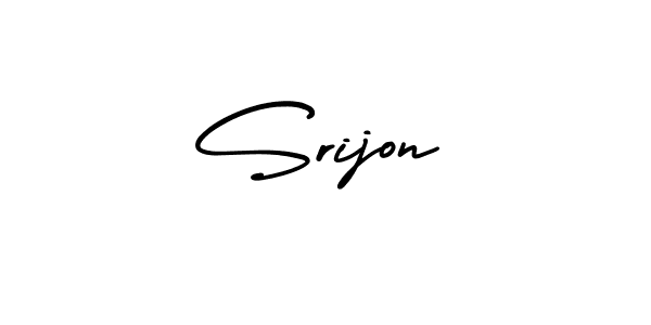 How to Draw Srijon signature style? AmerikaSignatureDemo-Regular is a latest design signature styles for name Srijon. Srijon signature style 3 images and pictures png