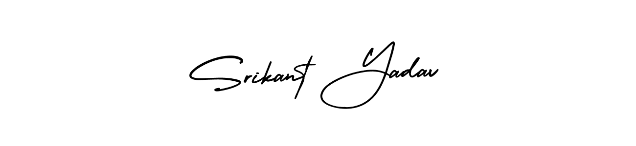 Similarly AmerikaSignatureDemo-Regular is the best handwritten signature design. Signature creator online .You can use it as an online autograph creator for name Srikant Yadav. Srikant Yadav signature style 3 images and pictures png