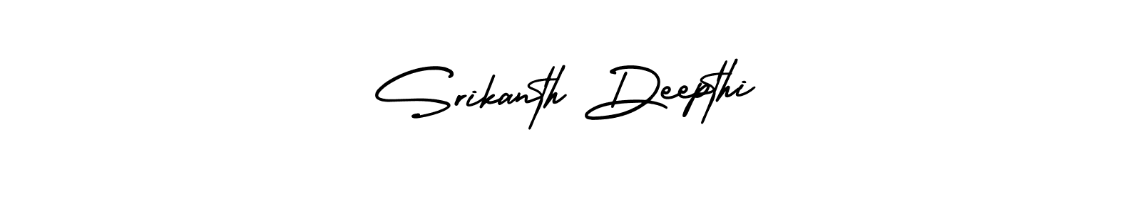 AmerikaSignatureDemo-Regular is a professional signature style that is perfect for those who want to add a touch of class to their signature. It is also a great choice for those who want to make their signature more unique. Get Srikanth Deepthi name to fancy signature for free. Srikanth Deepthi signature style 3 images and pictures png