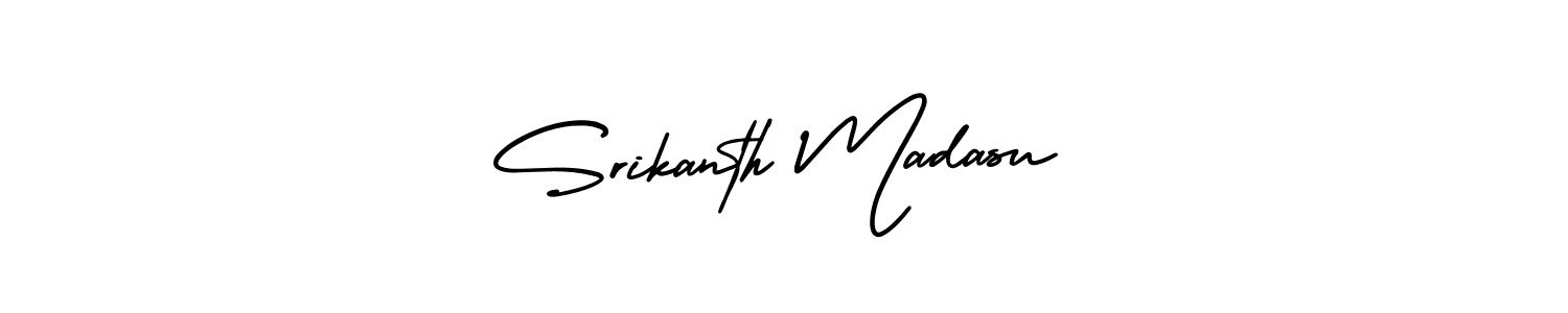 How to Draw Srikanth Madasu signature style? AmerikaSignatureDemo-Regular is a latest design signature styles for name Srikanth Madasu. Srikanth Madasu signature style 3 images and pictures png