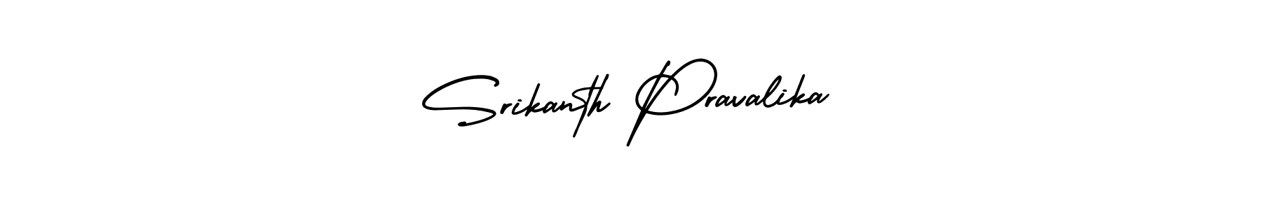 How to make Srikanth Pravalika signature? AmerikaSignatureDemo-Regular is a professional autograph style. Create handwritten signature for Srikanth Pravalika name. Srikanth Pravalika signature style 3 images and pictures png